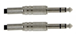 Audio-Adapterkabel 2x 6,3mm Stereoklinkenstecker, 3m GEWA